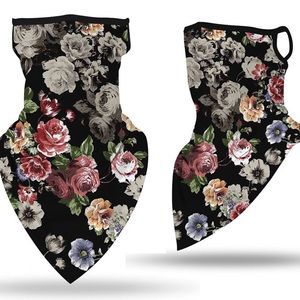 Floral Neck scarf face gaiter.
